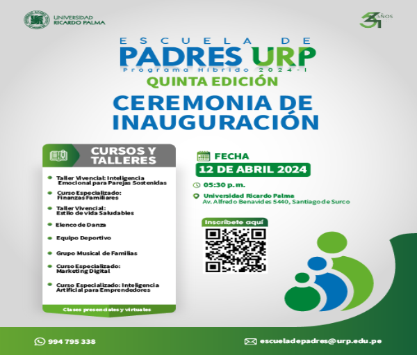ESCUELA DE PADRES URP - QUINTA EDICION