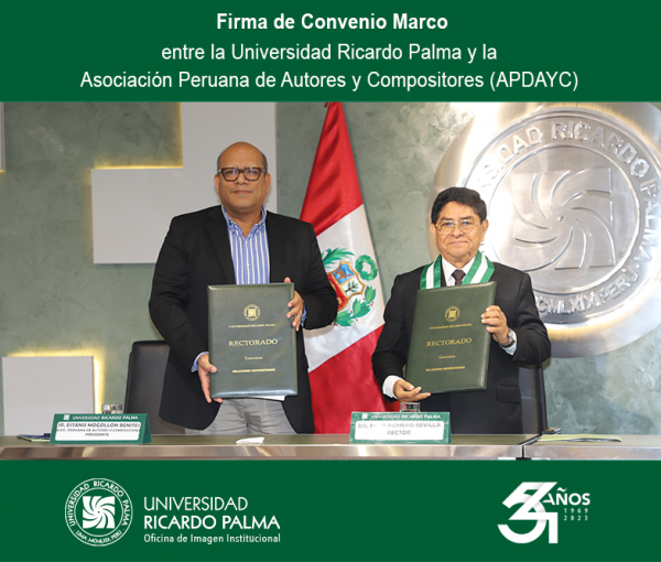 Nuestra Casa de estudios suscribió un convenio marco con la Asociación Peruana de Autores y Compositores