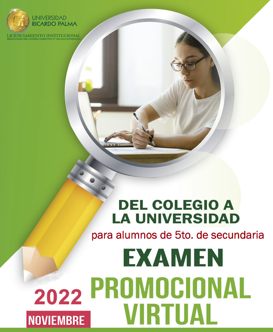 EXAMEN PROMOCIONAL para alumnos de 5to de Secundaria :: noviembre 2022 :: Inscripciones 2022