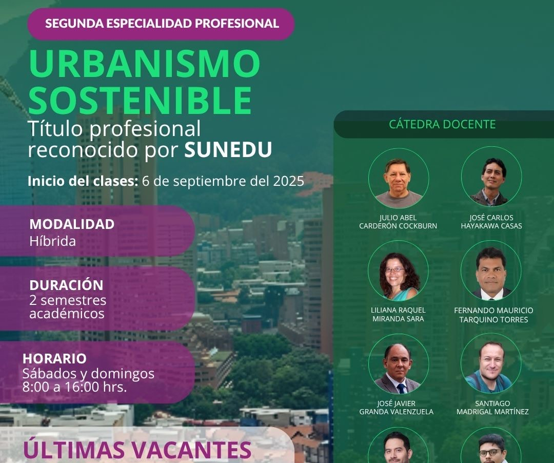 SEGUNDA ESPECIALIDAD PROFESIONAL EN URBANISMO SOSTENIBLE - SEPUS-0001