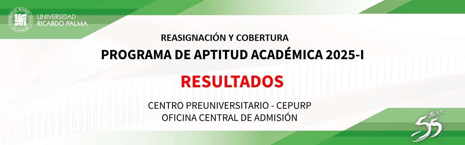 RESULTADOS - PROGRAMA DE APTITUD ACADÉMICA 2025-I