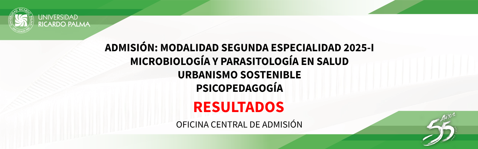 RESULTADOS ADMISION MODALIDAD SEGUNDA ESPECIALIDAD 2025-I