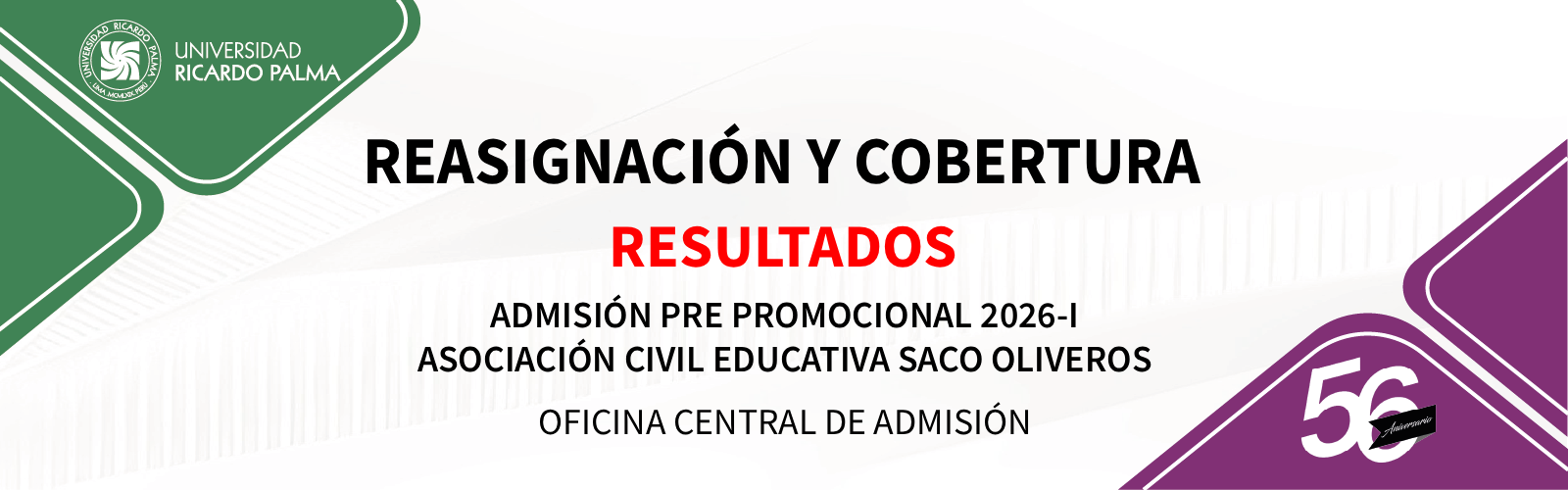 RESULTADOS ADMISIÓN PRE PROMOCIONAL 2026-I - SACO OLIVEROS