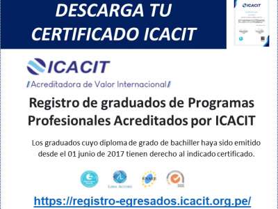 Registro de graduados de Programas Profesionales Acreditados por ICACIT