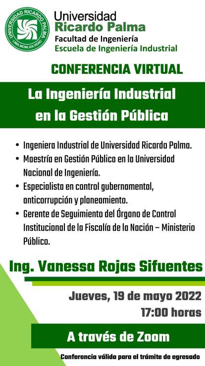 Dr. Alfonso Ramon Chung Pinzas, tuvo a su cargo la videoconferencia: “La Prospectiva Estrategica en la formulacion de escenarios futurales”, organizado por la Escuela Profesional de Ingenieria Industrial.