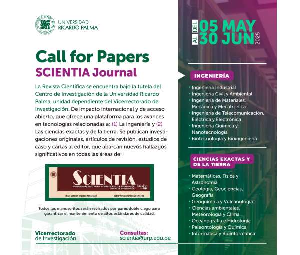 Invitación a publicar artículos de investigación en Scientia Journal (Call for Papers)