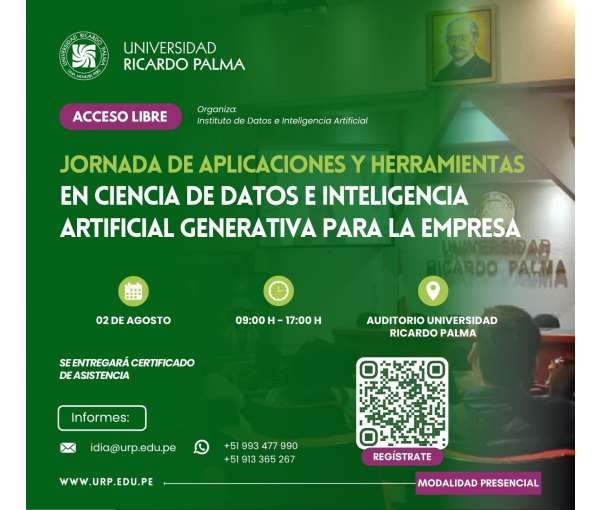 JORNADA DE APLICACIONES Y HERRAMIENTAS EN CIENCIA DE DATOS E IA PARA LA EMPRESA