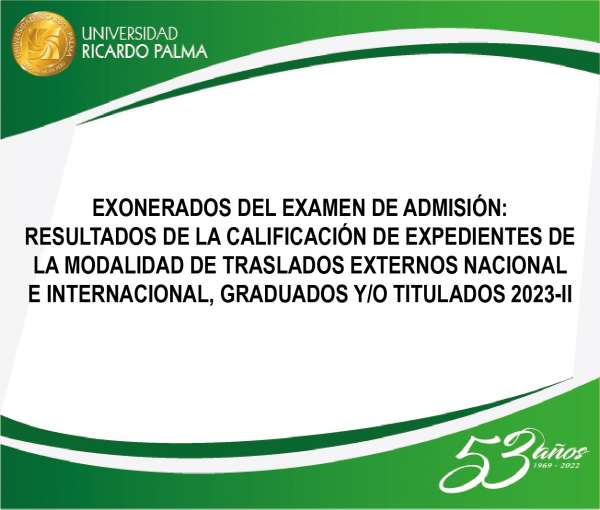 CONCURSO DE ADMISIÓN 2023-II