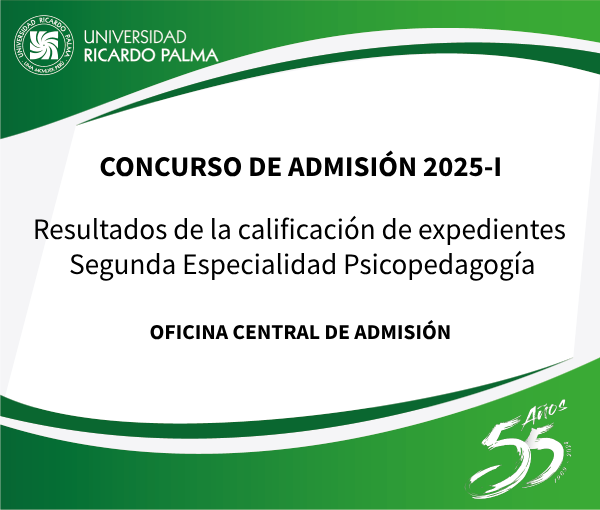 RESULTADOS CALIFICACIÓN DE EXPEDIENTES SEGUNDA ESPECIALIDAD PSICOPEDAGOGÍA