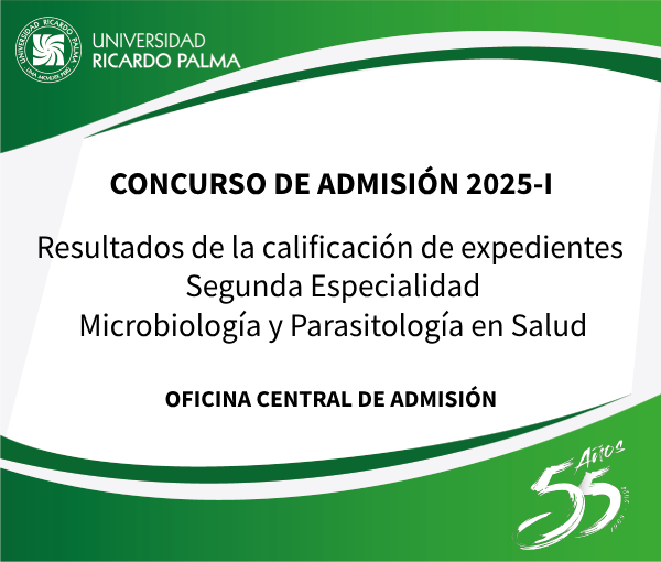 RESULTADOS CALIFICACIÓN DE EXPEDIENTES SEGUNDA ESPECIALIDAD MICROBIOLOGÍA Y PARASITOLOGÍA EN SALUD