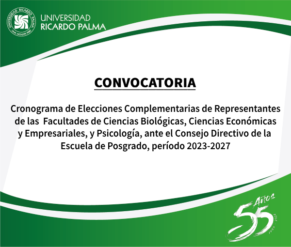 CONVOCATORIA - CRONOGRAMA DE ELECCIONES COMPLEMENTARIAS 2023-2027