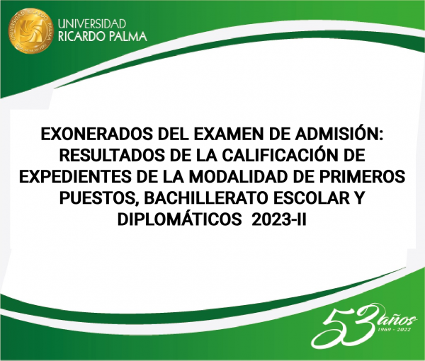 CONCURSO DE ADMISION 2023 - II