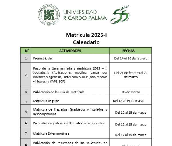 MATRICULA 2025-I