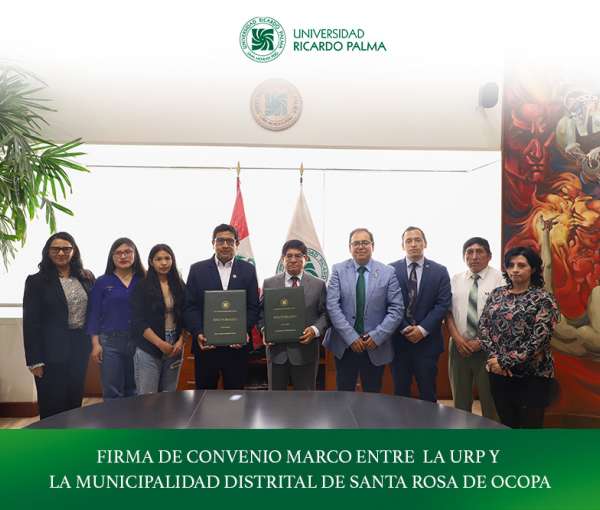 Universidad Ricardo Palma y Municipalidad Distrital de Santa Rosa de Ocopa firman convenio en conmemoración del tricentenario del Convento Franciscano
