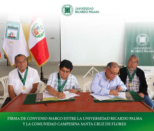 CONVENIO CON LA COMUNIDAD CAMPESINA SANTA CRUZ DE LAS FLORES