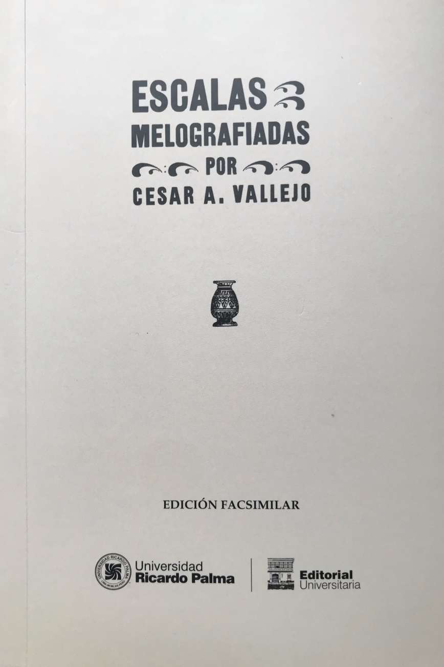 Escalas melografiadasCesar Vallejo2021 ISBN: 978-612-4419-86-7Se advierte con facilidad en la narrativa inicial de Cesar Vallejo que su prosa estaba menos desarrollada que su verso, tanto desde el punto de vista estilistico como en su habilidad para desarrollar un argumento. Por lo demas, es notorio, en los relatos de Escalas, la influencia modernista, sobre todo por ciertos manierismos de estilo y desde el punto de vista tematico. Igualmente, por la influencia de algunos nar