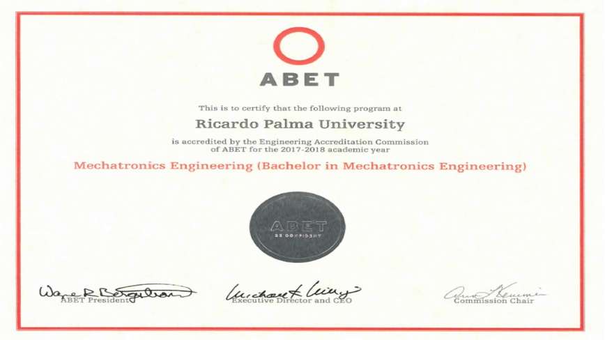 Beneficios de la AcreditacionEstudiar en una carrera que mejora permanentemente. Desarrollar habilidades que requiere el mercado nacional e internacional. Planes de estudio equivalentes a carreras de ingenieria de otras partes del mundo. Facilitar el estudiar y trabajar fuera del Peru. Mejora oportunidades de empleo. Reconocimiento internacional de la calidad de la carrera.