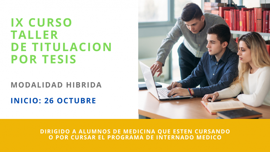 26 Oct. IX Curso Taller Titulación